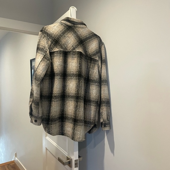 Button Up Plaid Shacket - Picture 3 of 4